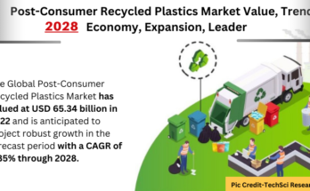 Global Post-Consumer Recycled Plastics Market stood at USD 65.34 billion in 2022 & will grow in the forecast with a CAGR of 4.85% by 2028.