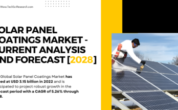 Global Solar Panel Coatings Market stood at USD 3.15 billion in 2022 & will grow with a CAGR of 5.26% in the forecast 2023-2028.