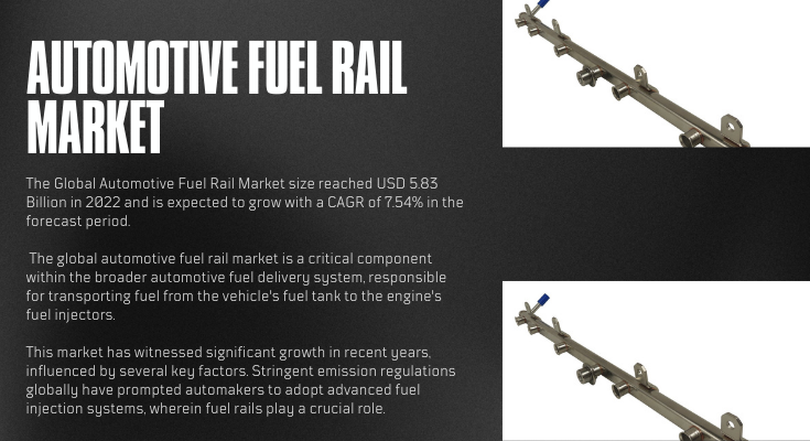 The 2022 Global Automotive Fuel Rail Market hit $5.83B and is expected to grow at 7.54% CAGR from 2024-2028.