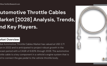 Global Automotive Throttle Cables Market stood at USD 2.71 billion in 2022 and is expected to grow with a CAGR of 6.60% in 2024-2028.