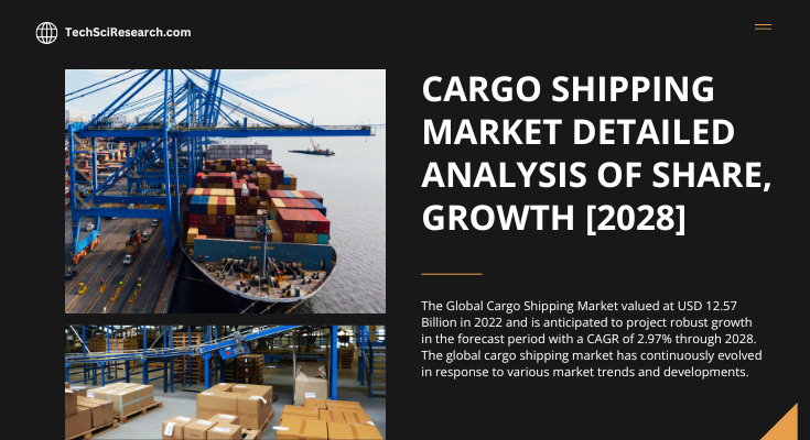 The Global Cargo Shipping Market stood at USD 12.57 Billion in 2022 & will grow with a CAGR of 2.97% in the forecast period, 2024-2028.