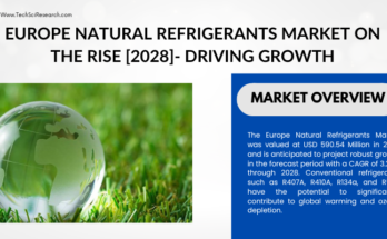 Europe Natural Refrigerants Market Size is USD 590.54 million in 2022 and is expected to increase at a CAGR of 3.25% through 2028.