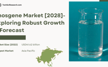 The Global Phosgene Market stood at USD 41.62 billion in 2022 & will grow with a CAGR of 4.97% in the forecast period, 2023-2028.