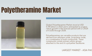 Global Polyetheramine Market stood at USD 0.98 billion in 2022 and is expected to grow with a CAGR of 4.65% in the forecast 2023-2028.