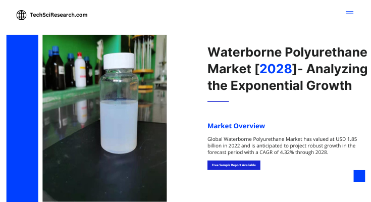 Global Waterborne Polyurethane Market stood at USD1.85 billion in 2022 & will grow with a CAGR of 4.32% in the forecast period, 2023-2028.